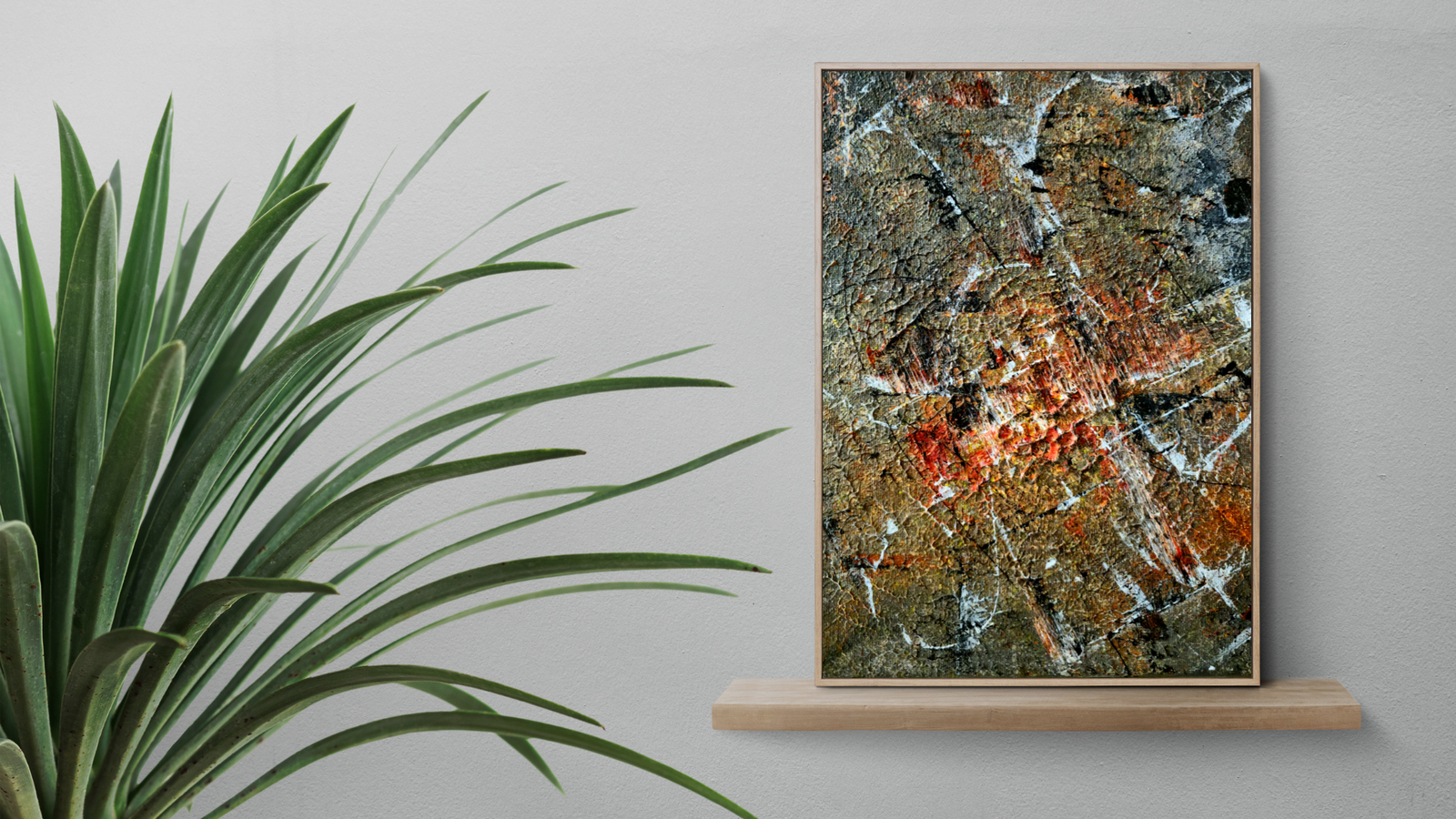 Planet like painting with plants