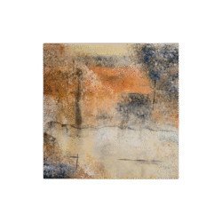 Abstract canvas wall art with earthy sunset tones, ideal for creating a warm and grounded atmosphere in contemporary spaces