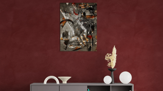 Geometrical-bold-and-dark-abstract-portrait-in-living-space-blog